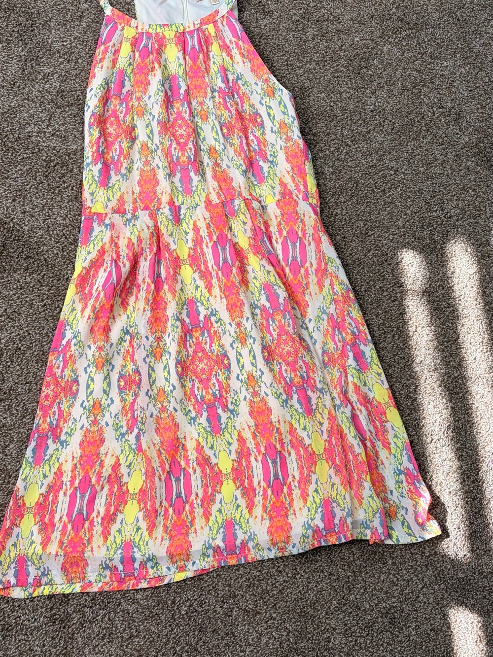 Skies Are Blue Neon Pink, Yellow & Lime Printed Mini Dress